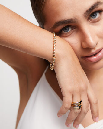 18K gold-plated beads bracelet